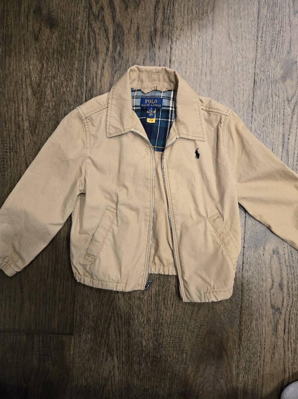 Polo by Ralph Lauren Kids Beige Zip Front Jacket